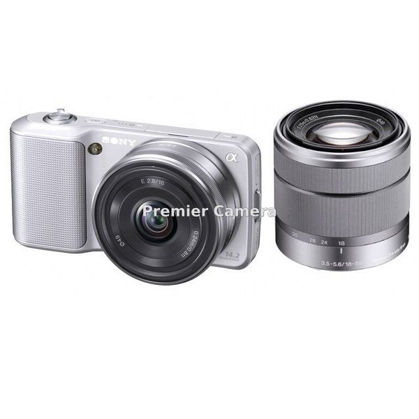 SONY NEX-3 ダブルレンズキット (E 18-55mm + 16mm) シルバー [NEX-3D]