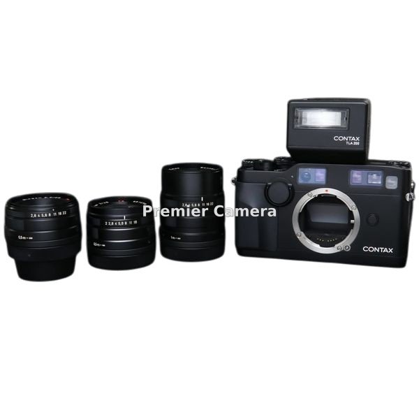 CONTAX G2 ブラックキット (28mm・45mm・90mm・TLA200フラッシュ)