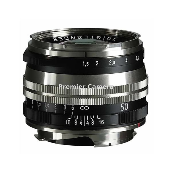 Voigtlander NOKTON Vintage Line 50mm F1.5 Aspherical II (VMマウント ライカM用) Nickel・ブラックペイント MC