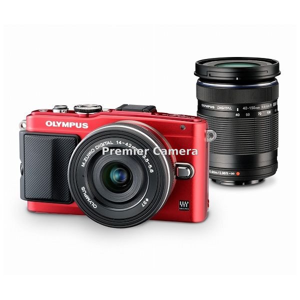 OLYMPUS PEN Lite E-PL6 EZダブルズームキット レッド