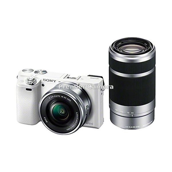 SONY α6000 ダブルズームレンズキット (PZ 16-50mm + E 55-210mm) ホワイト [ILCE-6000Y]