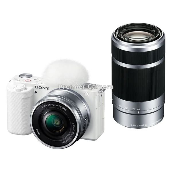 SONY VLOGCAM ZV-E10 ダブルズームレンズキット (PZ 16-50mm + E 55-210mm) ホワイト [ZV-E10Y W]