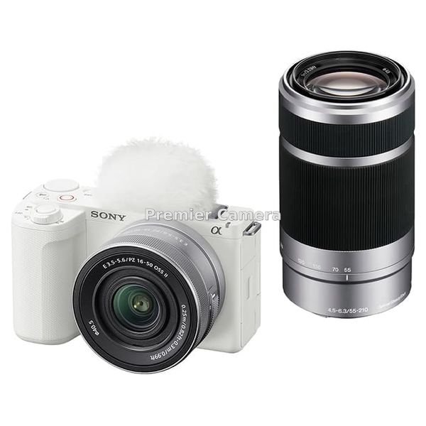 SONY VLOGCAM ZV-E10 II ダブルズームレンズキット (PZ 16-50mm II + E 55-210mm) ホワイト [ZV-E10M2X W]