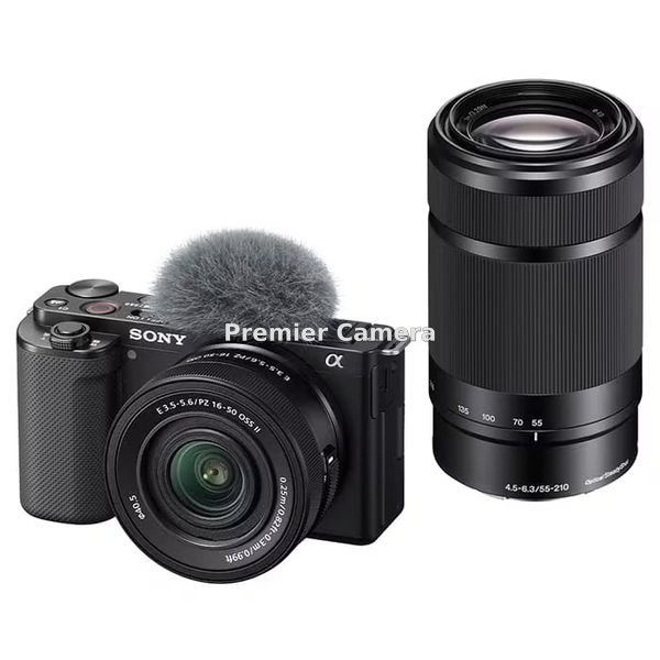 SONY VLOGCAM ZV-E10 ダブルズームレンズキット (PZ 16-50mm II + E 55-210mm) ブラック [ZV-E10X B]