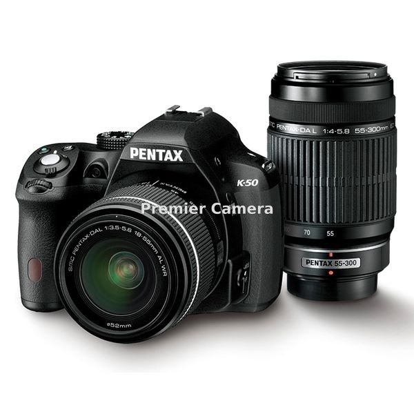 PENTAX K-50 ダブルズームキット ブラック (望遠55-300mm)