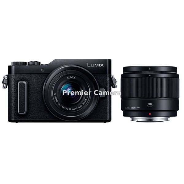 Panasonic LUMIX GF10 ダブルレンズキット 12-32mm + 25mm ブラック [DC-GF10W-K]