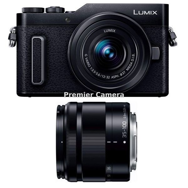 Panasonic LUMIX GF90 ダブルズームキット 12-32mm + 35-100mm ブラック [DC-GF90WA-K]