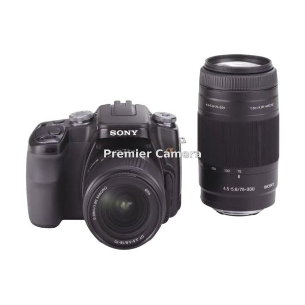 SONY α100 ダブルズームキット (DT 18-55m + 75-300mm) [DSLR-A100W]
