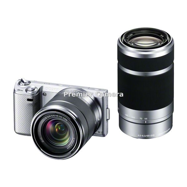 SONY NEX-5N ダブルズームレンズキット (E 18-55mm + 55-210mm) シルバー [NEX-5NY]