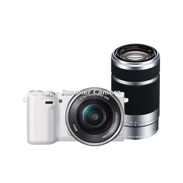 SONY NEX-5R ダブルズームレンズキット (PZ 16-50mm + E 55-210mm) ホワイト [NEX-5RY]