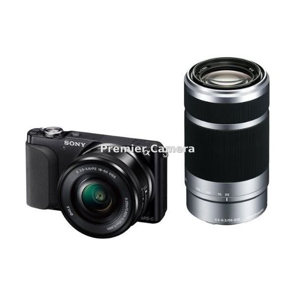 SONY NEX-3N ダブルズームレンズキット (PZ 16-50mm + E 55-210mm) ブラック [NEX-3NY]