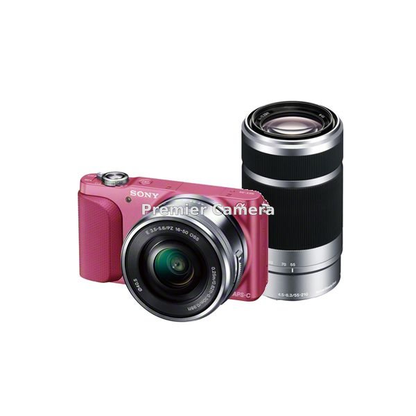 SONY NEX-3N ダブルズームレンズキット (PZ 16-50mm + E 55-210mm) ピンク [NEX-3NY]