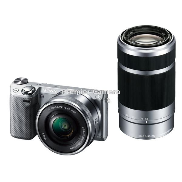 SONY NEX-5T ダブルズームレンズキット (PZ 16-50mm + E 55-210mm) シルバー [NEX-5TY]