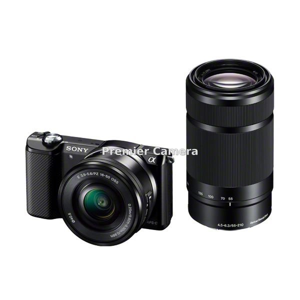 SONY α5000 ダブルズームレンズキット (PZ 16-50mm + E 55-210mm) ブラック [ILCE-5000Y]