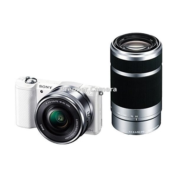 SONY α5000 ダブルズームレンズキット (PZ 16-50mm + E 55-210mm) ホワイト [ILCE-5000Y]