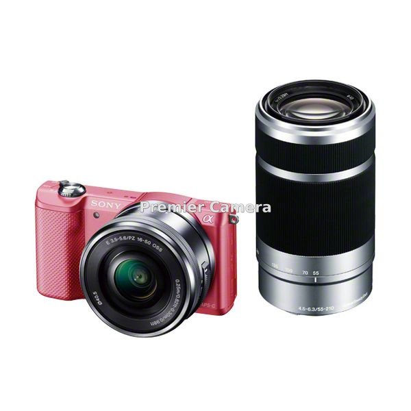 SONY α5000 ダブルズームレンズキット (PZ 16-50mm + E 55-210mm) ピンク [ILCE-5000Y]