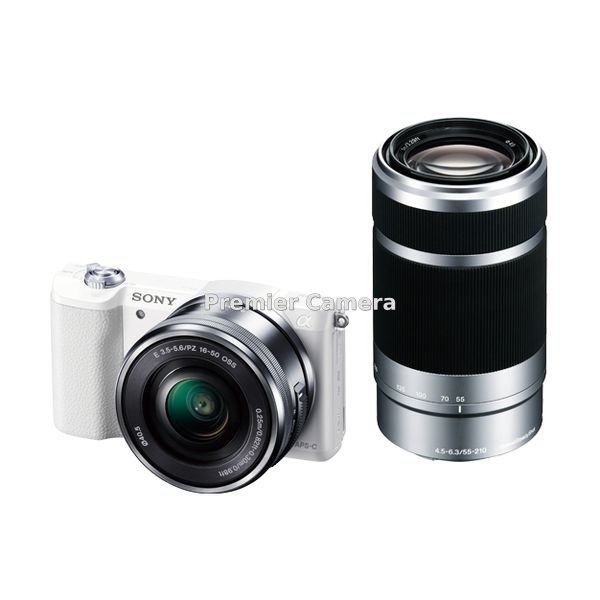 SONY α5100 ダブルズームレンズキット (PZ 16-50mm + E 55-210mm) ホワイト [ILCE-5100Y]