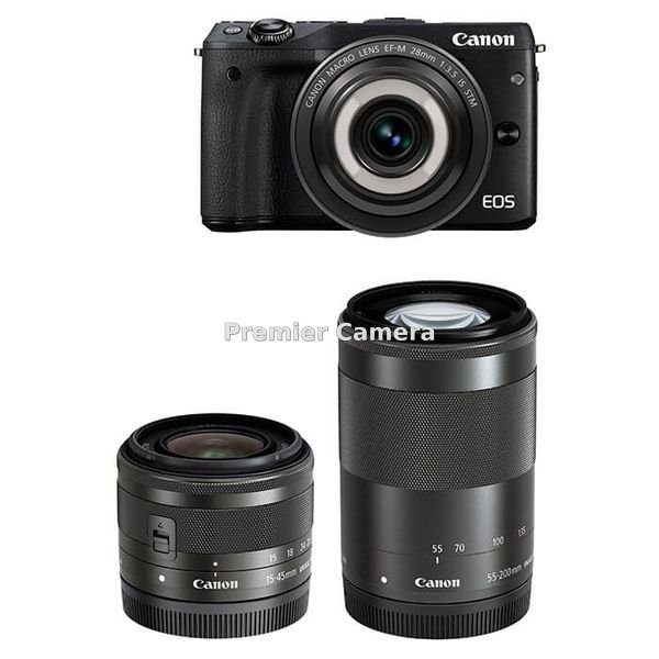 Canon EOS M3 クリエイティブマクロトリプルレンズキット ブラック