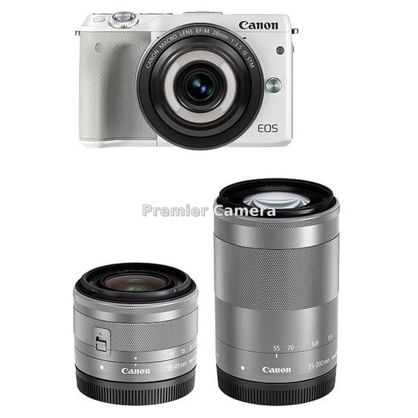 Canon EOS M3 クリエイティブマクロトリプルレンズキット ホワイト
