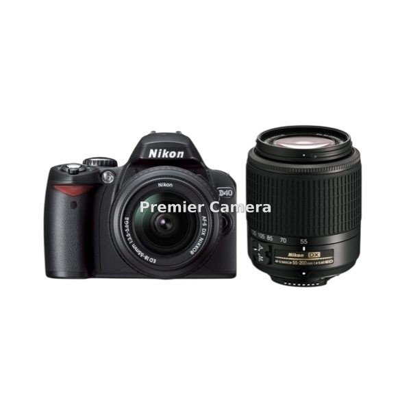 Nikon D40 ダブルズームキット (18-55mm II + 55-200mm) ブラック