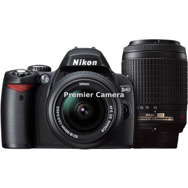 Nikon D40 ダブルズームキットII (18-55mm II + 55-200mm VR) ブラック
