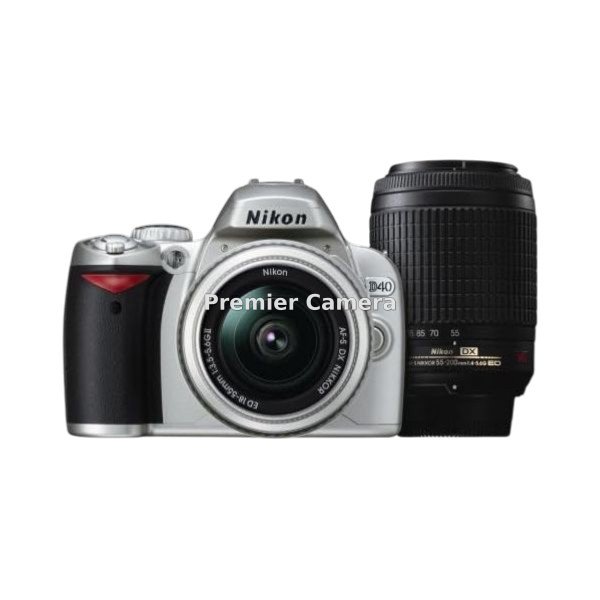 Nikon D40 ダブルズームキットII (18-55mm II + 55-200mm VR) シルバー