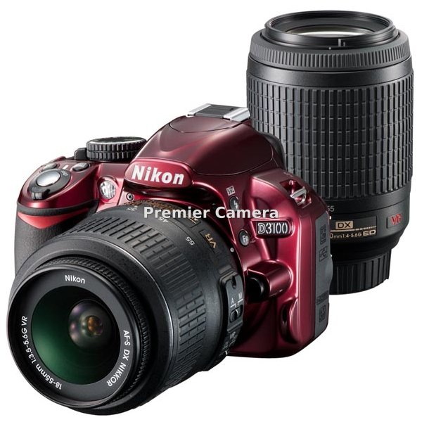Nikon D3100 55-200mm ダブルズームキット レッド