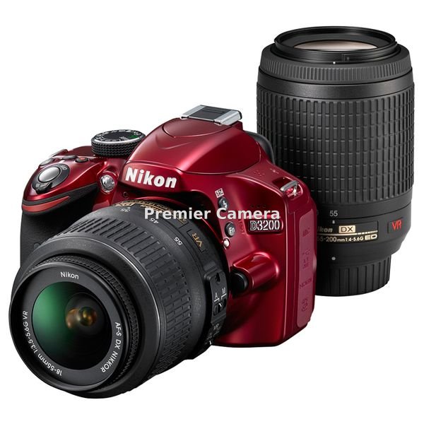 Nikon D3200 200mmダブルズームキット レッド