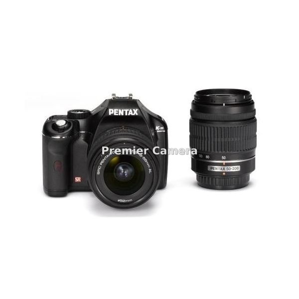 PENTAX K-m ダブルズームキット 18-55mm / 50-200mm ブラック