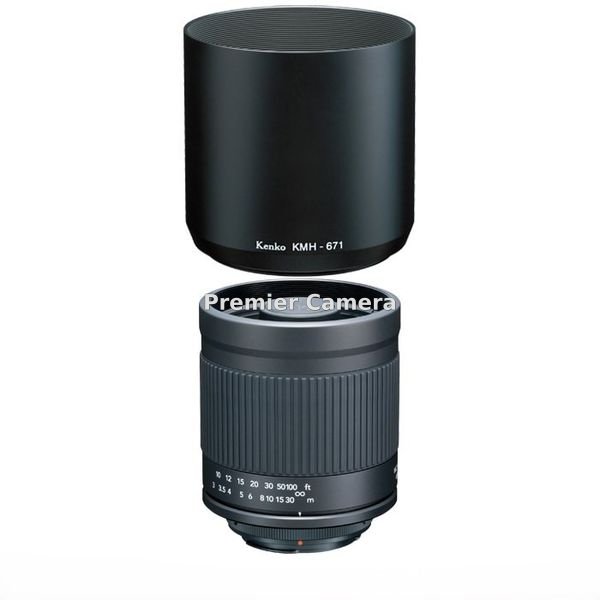 Kenko ミラーレンズ 400mm F8 ニコン1 フード付