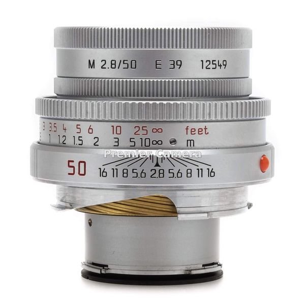 Leica Elmar-M (エルマー) 50mm F2.8 (沈胴式・最短0.7m・6bit無) シルバー [11823]