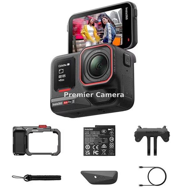 Insta360 Ace Pro2 ストリート撮影キット ミッドナイトブラック シングルバッテリー：スレート・グレー (CINSBBGA-ACEPRO244)